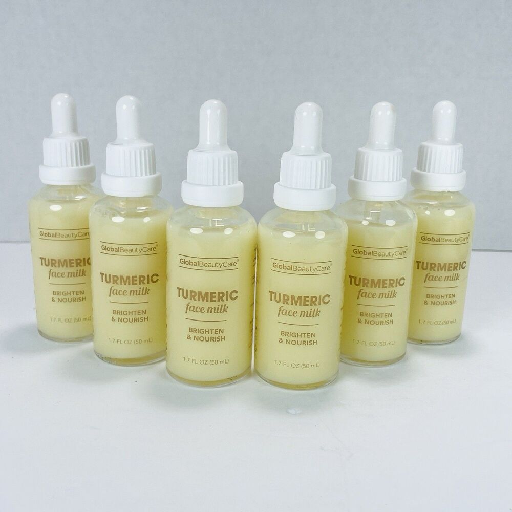 6 Pack Global Beauty Care TURMERIC FACE MILK Brighten & Nourish 1.7 oz NEW